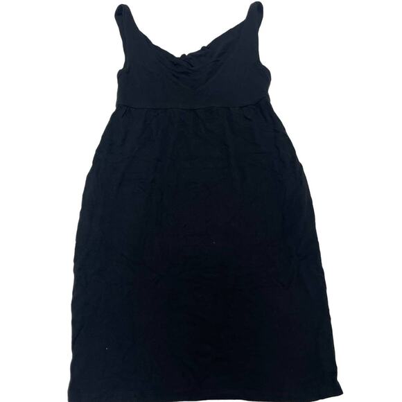 Diane Von Furstenberg Dress Womens 2 Black Draped Neck Empire Waist Mini - Picture 2 of 8